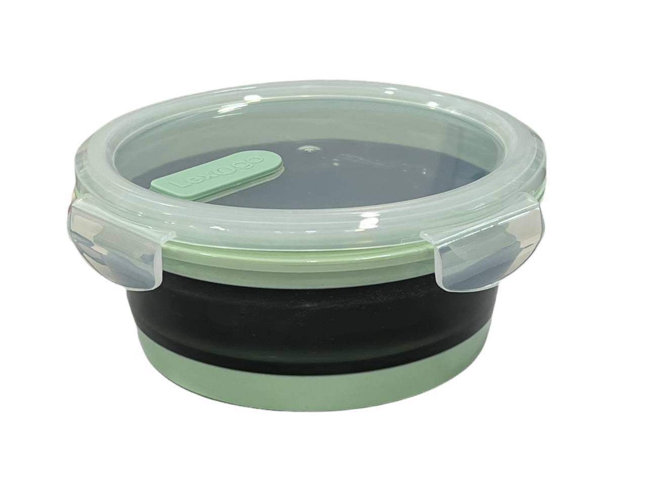 Hot Selling Round Silicone Collapsible Flexi Lock Container by Lexngo: Bekas Simpanan Makanan Bulat dengan Kunci